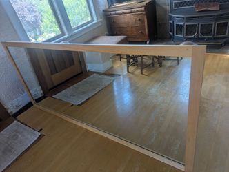 Large mirror with maple frame