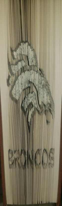 Denver Broncos Folded Book Art