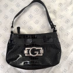 vintage guess black shoulder bag