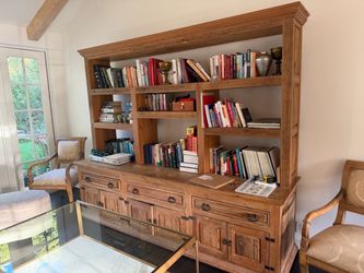 Large solid wood book shelf