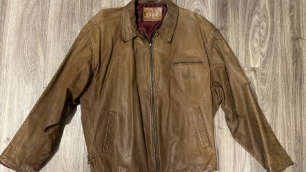 Vintage Brown Leather Jacket - Mens Size Medium 