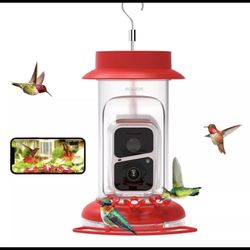 Birkis Smart Hummingbird Fe… to Capture HD Bird Video - Red
