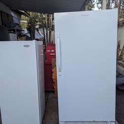 Upright Freezer Wood And Refrigerator Frigidaire 