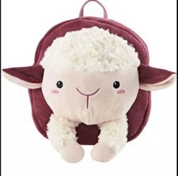 Mini Backpack with Leash Harness Short Plush Fabric Anti-Lost Children