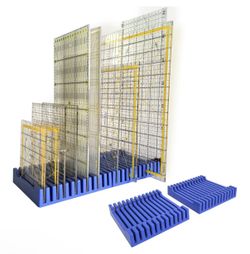 ARTKINGTO Storage Rack for Quilting Rulers, 12 Slot Ruler Holder Organizer and Storage (4-Pack)