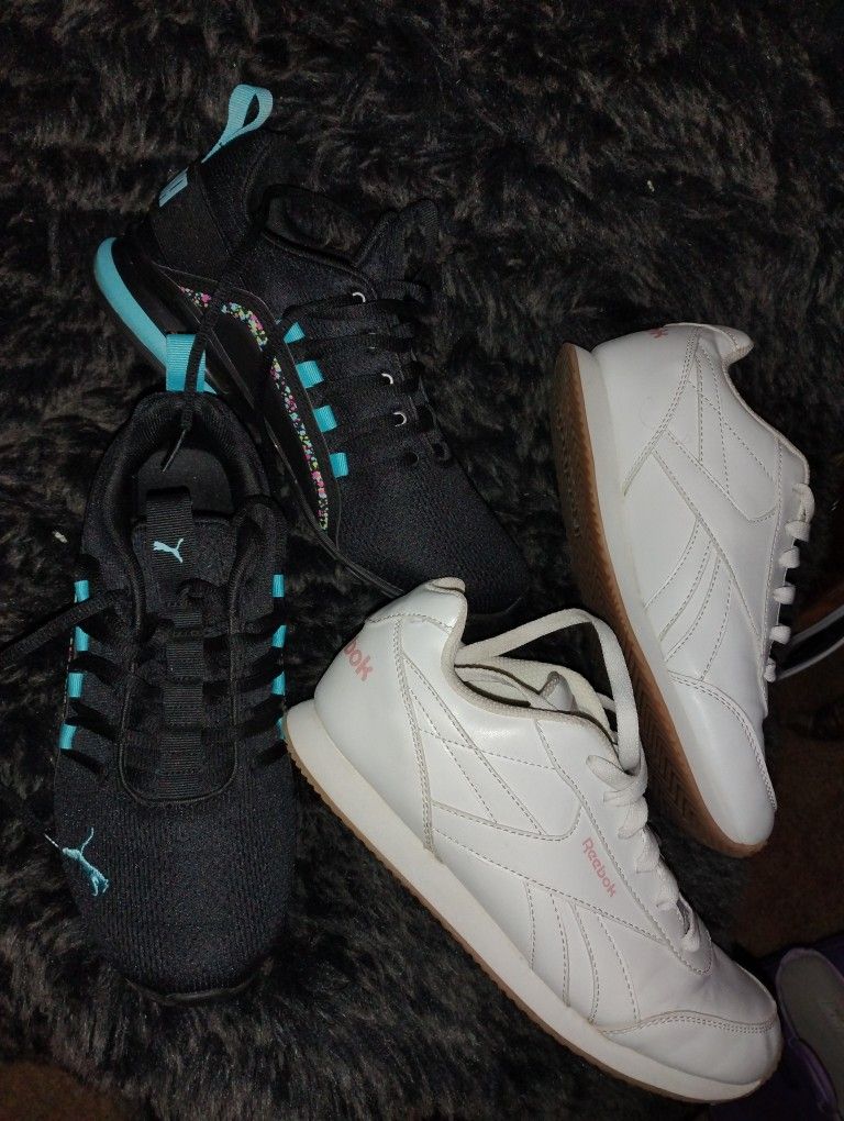 Kids Pumas And Reebok's