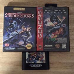 Sega Genesis Games Strider Batman Kid Chameleon TESTED WORKING (price in desc)