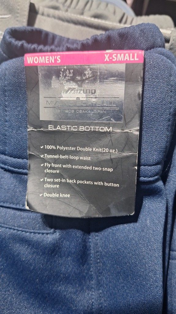 (BB - 41)  MIZUNO WOMEN'S SOFTBALL PANT BLUE SIZE X-SMALL 