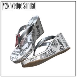 Y2K Wedge Sandals - Size 10