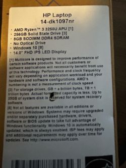 HP Laptop - 14-dk1097nr Laptop / Notebook