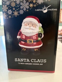Santa ceramic cookie jar