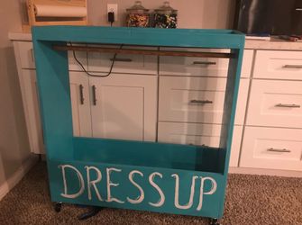 Kids Dress Up Storage Cart on Wheels