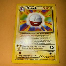 Electrode 1999 Pokemon Base Set Unlimited Rare #21/102 Vintage WoTC Played