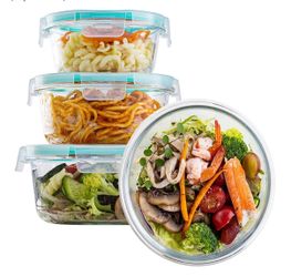 Glass Food Storage Containers with Locking Lids