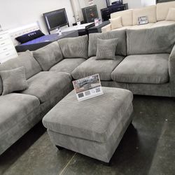 4pcs Sectional Sofa W/Ottoman