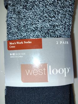 West Loop Men's Work Crew Socks 2 Pair