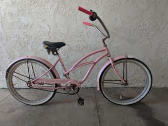 Vintage Pink Beach Cruiser Bicycle