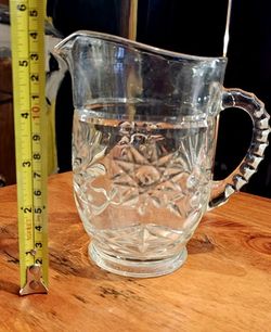 Vintage Anchor Hocking Star Of David Small Pitcher