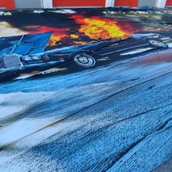 A Backdrop For A Stage Behind A Band