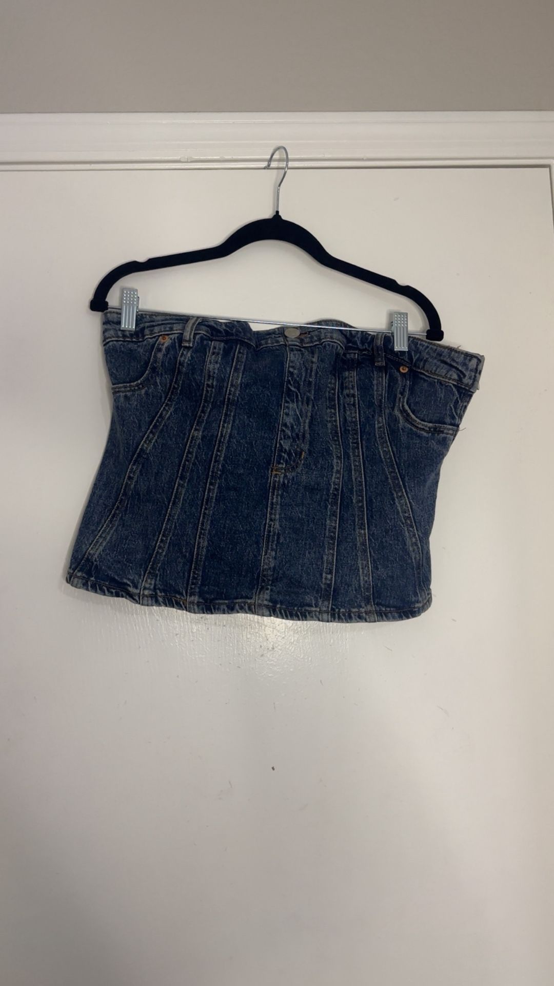H&M Jean Corset Top