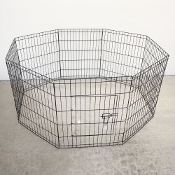 New In Box $36 Dog 8-Panel Playpen, Each Panel 30” Tall X 24” Wide Metal Pet Gate Exercise Fence Crate Kennel 