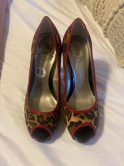 Guess Lepoard High Heels -size 8.5
