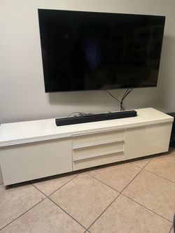 White tv console