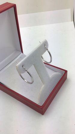 14k White Gold Hoops 💵 💳 💵 Cash and Card Accepted 💵 💳 💵