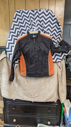Orange And Black Riding Jacket