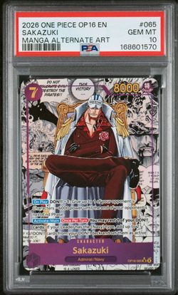 PSA 10 OP16 SAKAZUKI MANGA