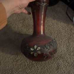 Antique Looking Wood vase 