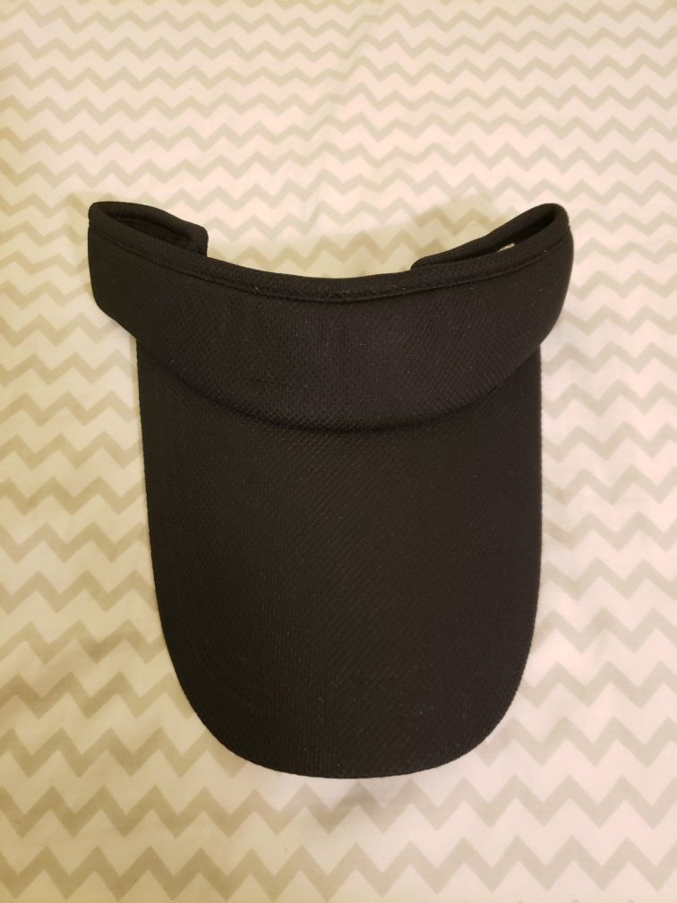 Black long visor hat