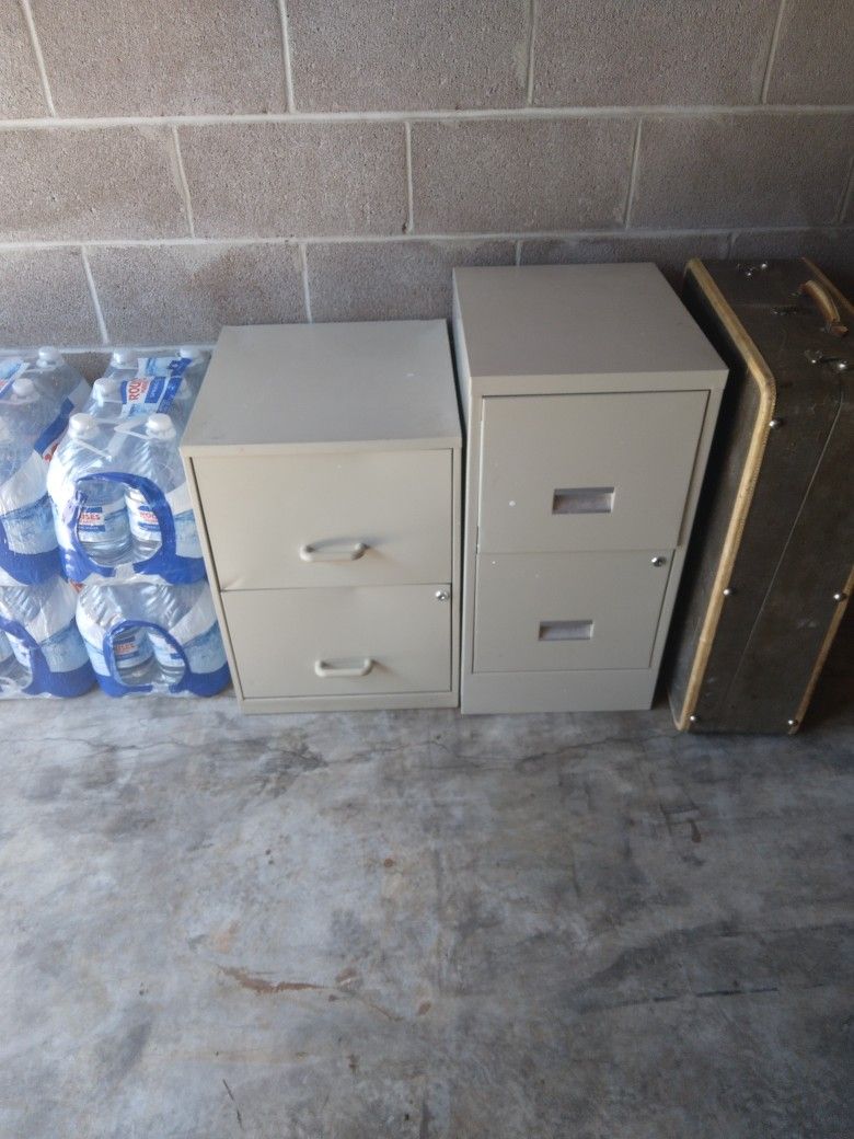 Two Metal File Cabinets
