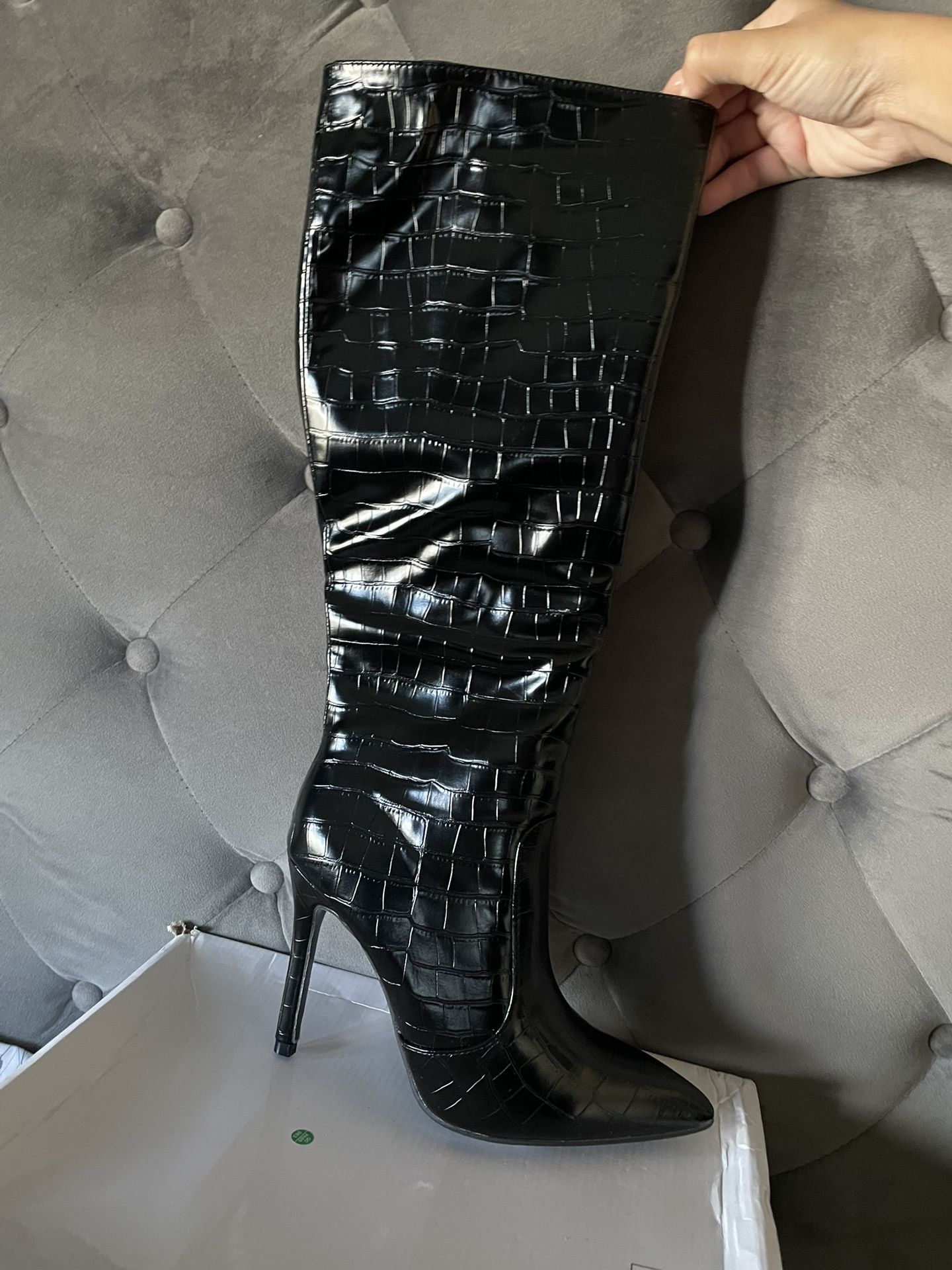 Black Knee High Boots