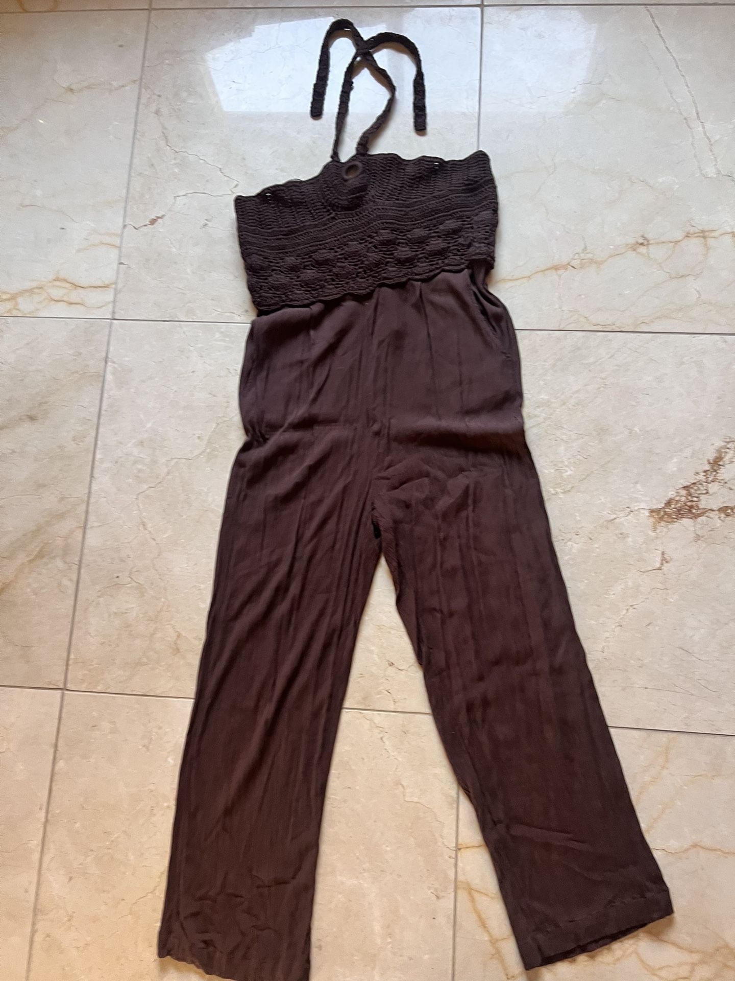 Women's Halter, Knit, Romper, One-Piece Jumpsuit Size L