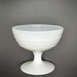 Dessert bowls set Of 2 milk glass