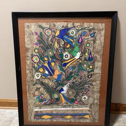 Beautiful Unique Colorful Framed Art 30 X 24