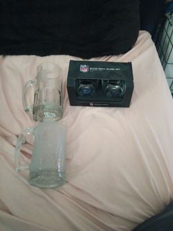 NFL Bling Rock Glass Set + Beer Mugs