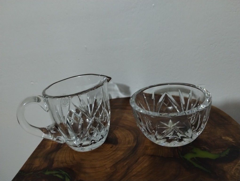 GALWAY CRYSTAL CREAMER AND SUGAR BOWL SET