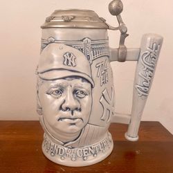 Vintage Babe Ruth Beer Stein - No Box