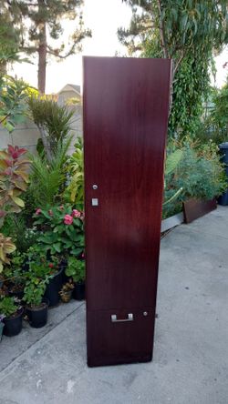 Wooden cherry color wardrobe