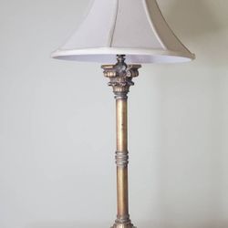 Vintage Lamp w/ Shade Tested Working Wood Metal Light