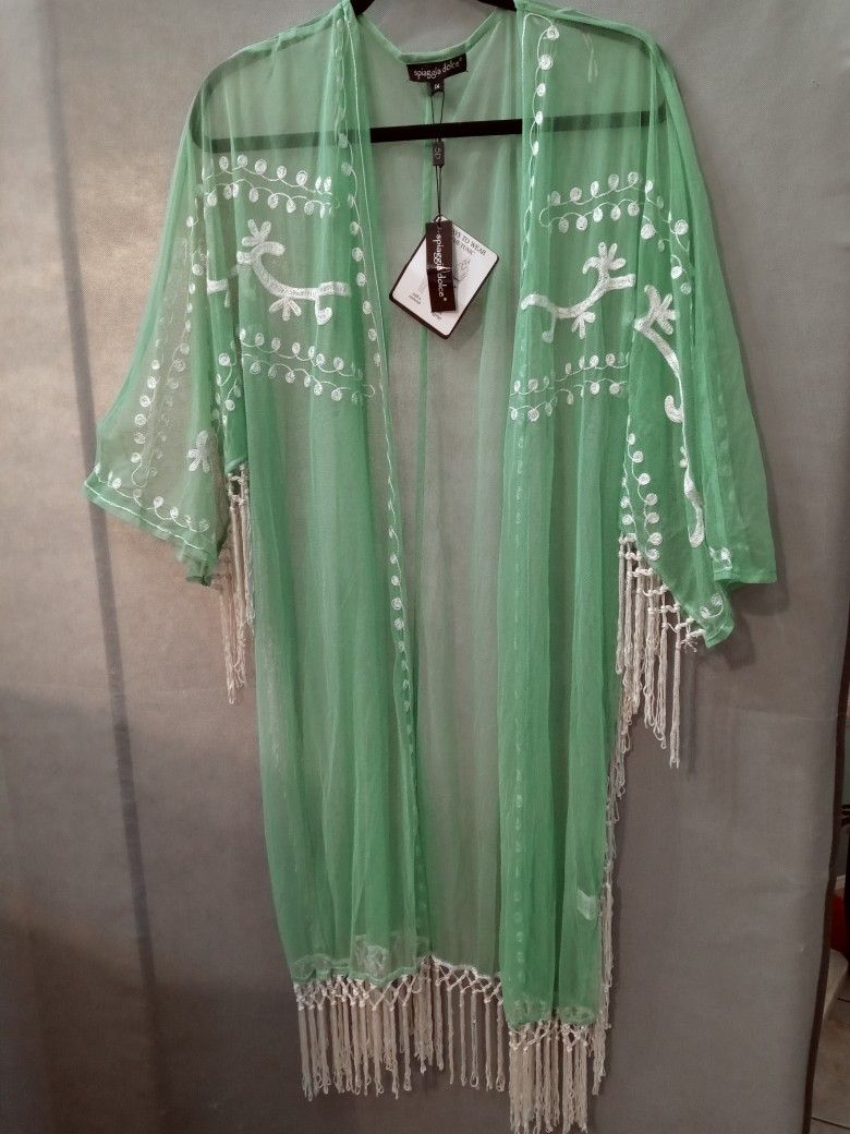 Spiaggia Dolce Coverup Tunic 1X 18-20 Plus Size