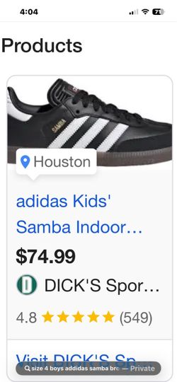 Adidas Samba Kids Indoor Sneakers