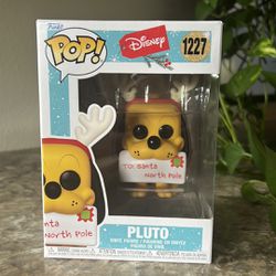 Pluto Funko Pop 2023 Disney Christmas, With Santa Letter, 1227 New