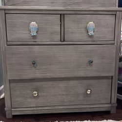 Simmons Kids Monterey 4 Drawer Nursery Dresser with Changing Top - Rustic White