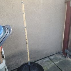 Tetherball pole and  base.