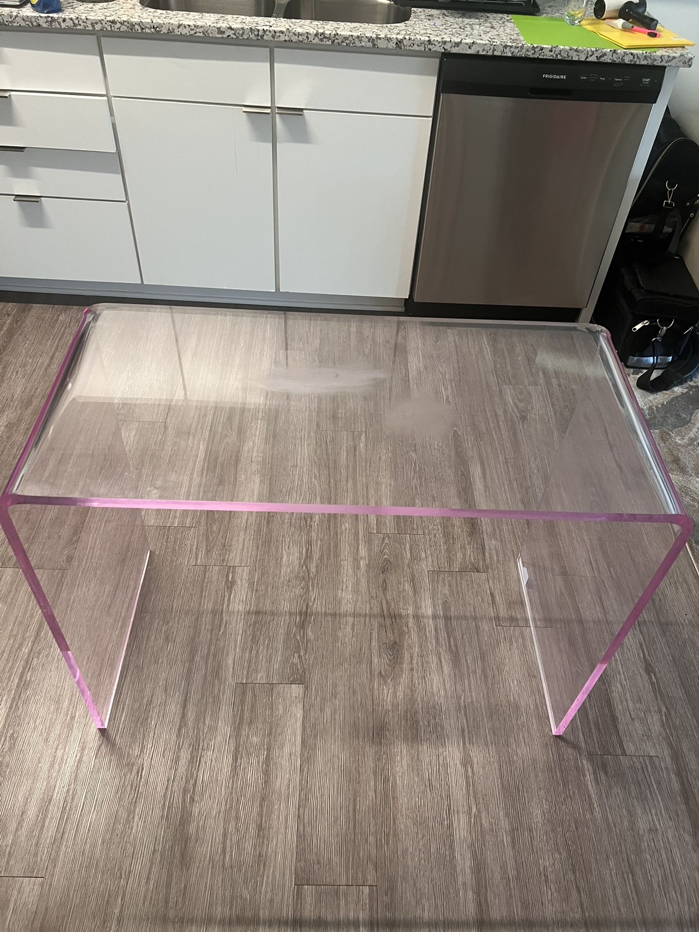 Pink Acrylic Desk