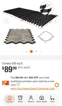 10Ft x 33Ft x 4In flexible geocell plastic restraint