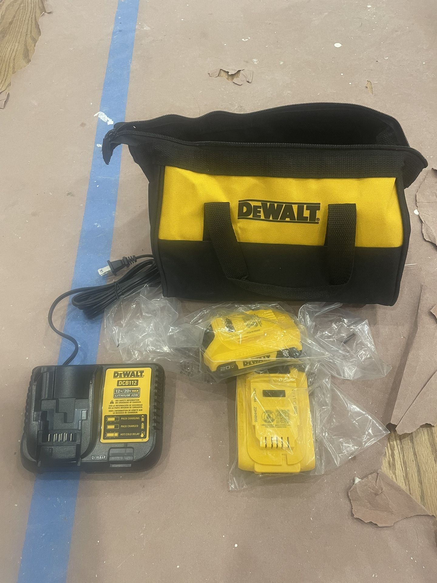 DeWalt Batteries And Charger And Tool Box Both 
